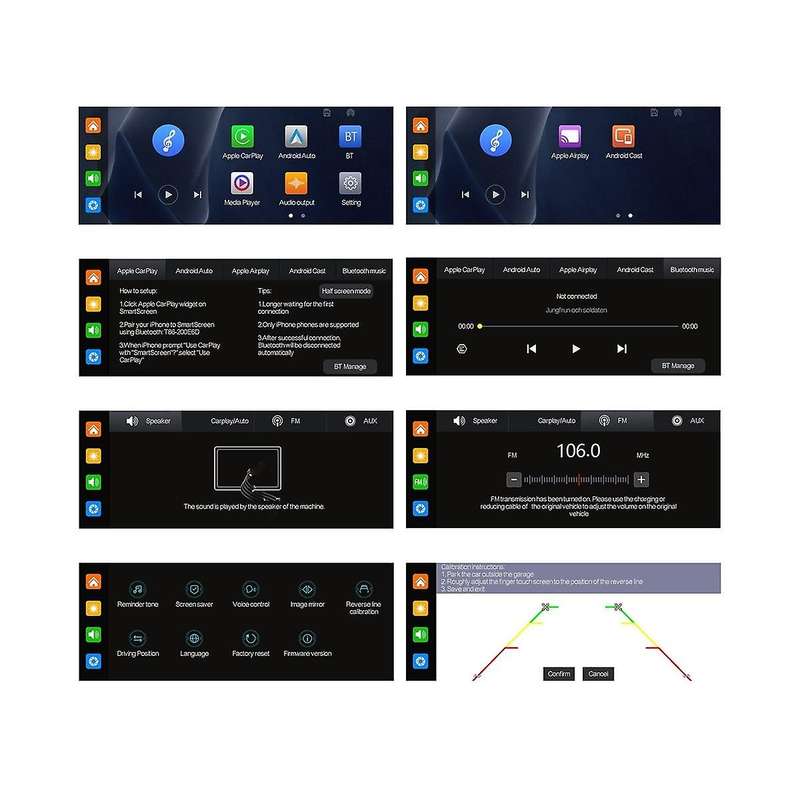 Portable 6.86inch Folding Screen Car Radio Wireless Carplay Android Auto Mp5 Player Car Stereo Bluet