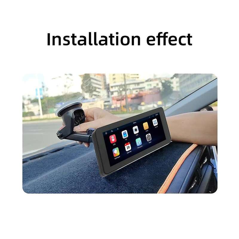 Portable 6.86inch Car Radio, Dash Mount Carplay & Android Auto, Car Stereo Bluetooth, Mirror Link, F