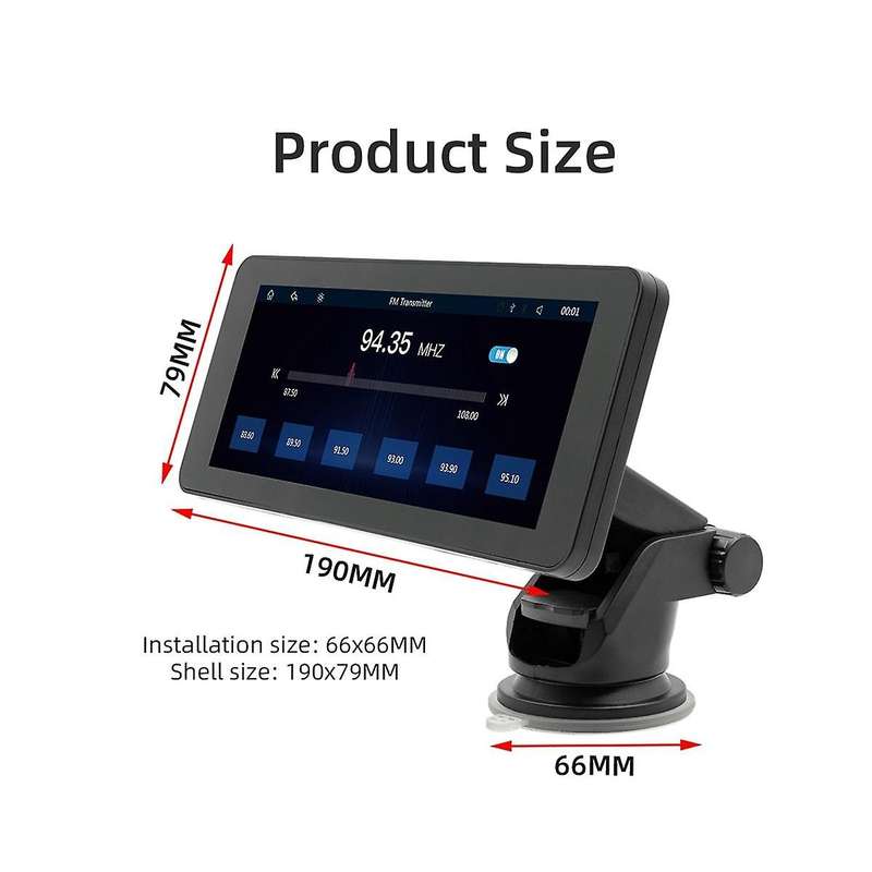Portable 6.86inch Car Radio, Dash Mount Carplay & Android Auto, Car Stereo Bluetooth, Mirror Link, F