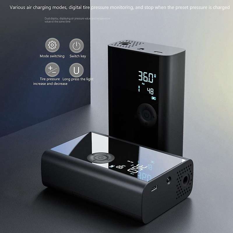 Portable Air Compressor Tire Inflator,150PSI Wireless Digital Display Air Pump with LED for Cars,Mot