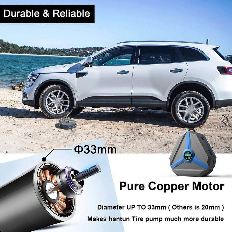 Portable Air Compressor Tire Inflator 150PSI Digital Air Pump with LED Light for Car,Motorcycle,Outd