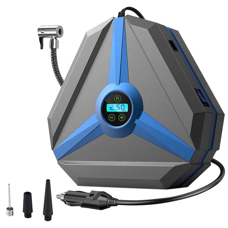 Portable Air Compressor Tire Inflator 150PSI Digital Air Pump with LED Light for Car,Motorcycle,Outd