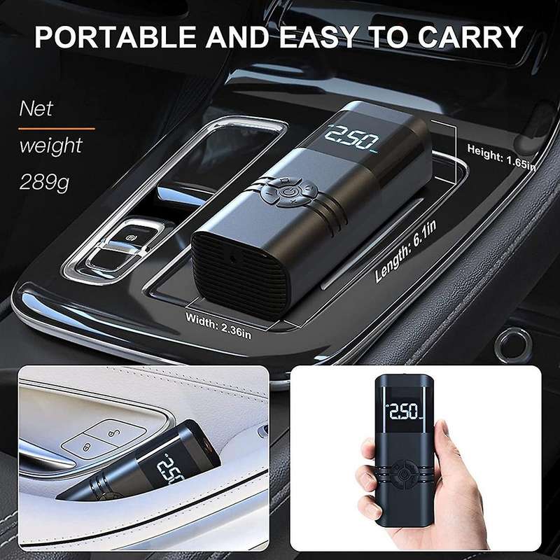 Portable Air Compressor Tire Inflator, Auto Tire Pump Car Tire Inflator with Digital Pressure Gauge,