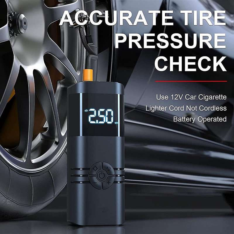 Portable Air Compressor Tire Inflator, Auto Tire Pump Car Tire Inflator with Digital Pressure Gauge,