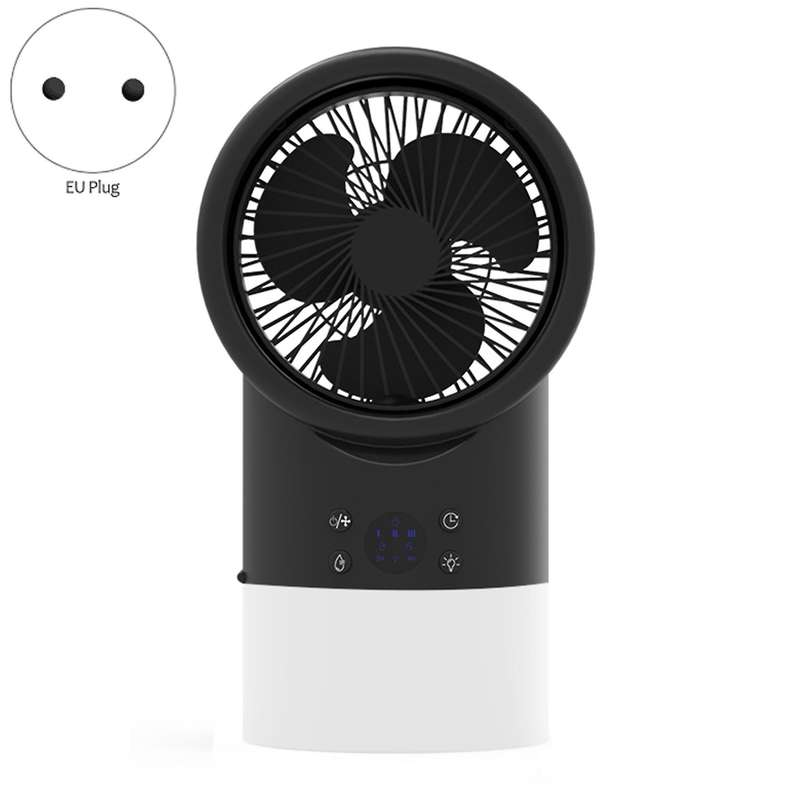 Portable Air Conditioner Cool Mist Humidifier Fan,4In1 Timing Night Light Quiet Small Table Fans for