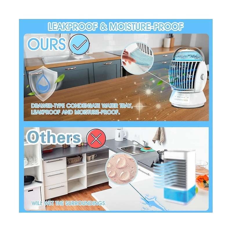 Portable Air Conditioner Fan Air Cooler Fan Electric Evaporative Cooler Desk Fan with Humidifier Fu