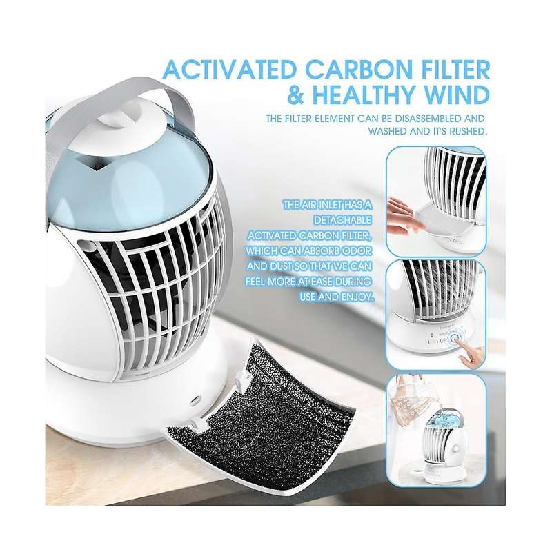 Portable Air Conditioner Fan Air Cooler Fan Electric Evaporative Cooler Desk Fan with Humidifier Fu
