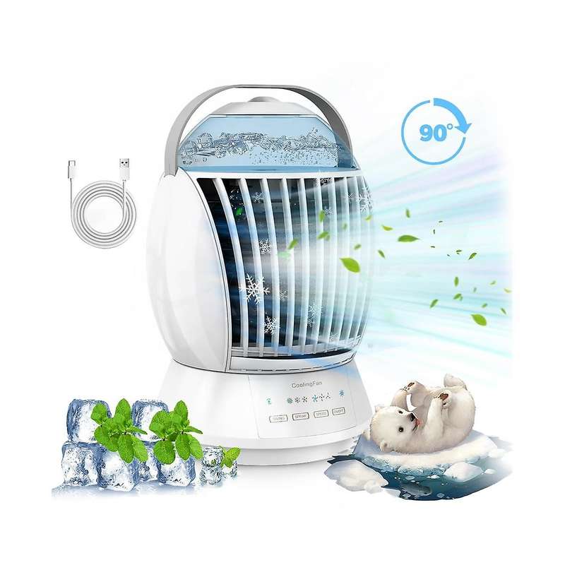 Portable Air Conditioner Fan Air Cooler Fan Electric Evaporative Cooler Desk Fan with Humidifier Fu