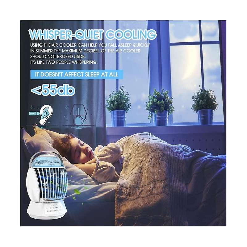 Portable Air Conditioner Fan Air Cooler Fan Electric Evaporative Cooler Desk Fan with Humidifier Fu