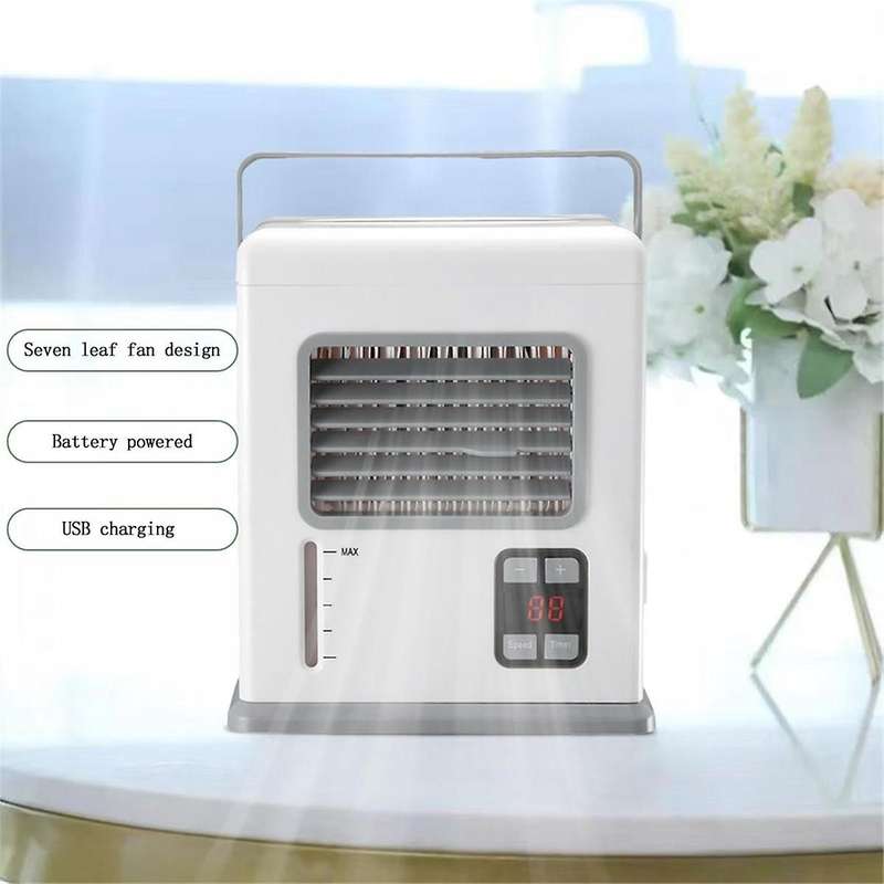 Portable Air Conditioner Fan Cooler, Low Noise Fan, Cooling and Humidification Suitable for Home Off