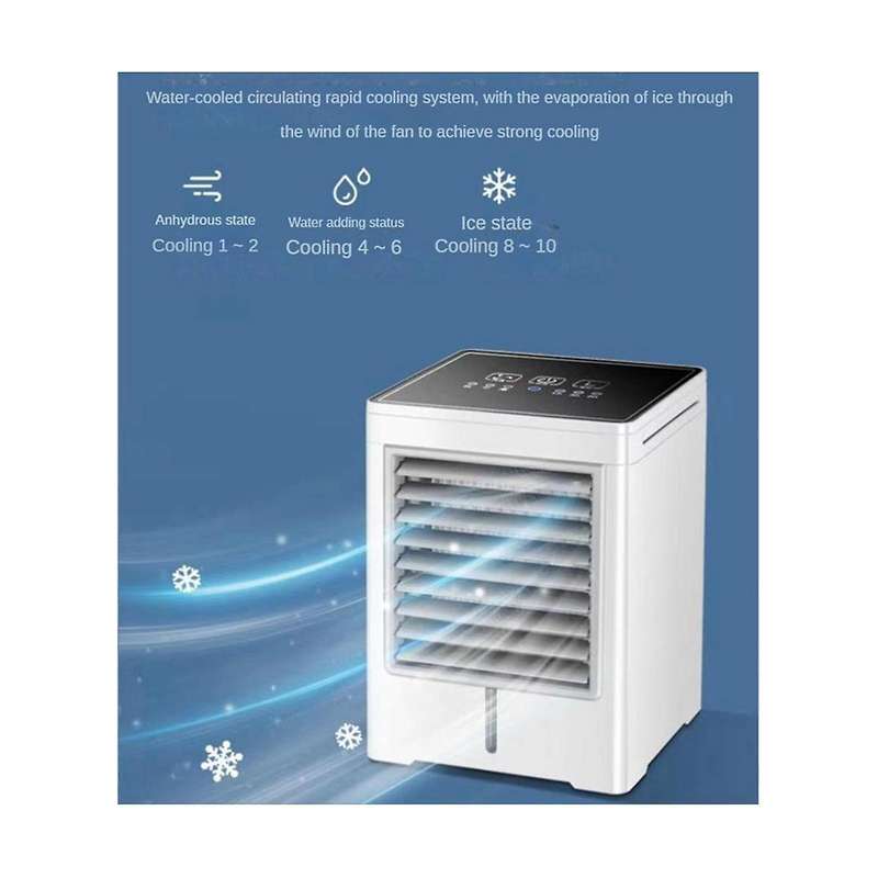 Portable Air Conditioner Fan Evaporative Mini Air Cooler, Usb Powered Touch Screen Desktop Cooling