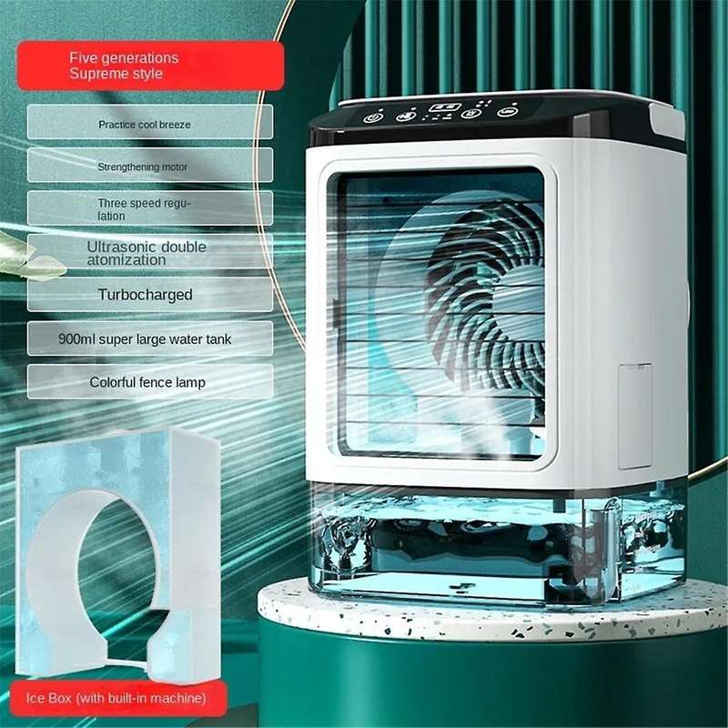 Portable Air Conditioner Portable Fan Dual Ultrasonic Atomization Speed Mute Air Cooler