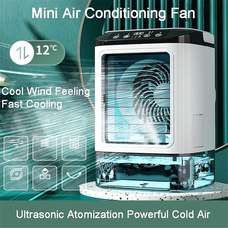 Portable Air Conditioner Portable Fan Dual Ultrasonic Atomization Speed Mute Air Cooler