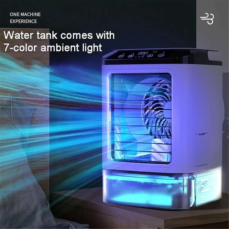 Portable Air Conditioner Portable Fan Dual Ultrasonic Atomization Speed Mute Air Cooler