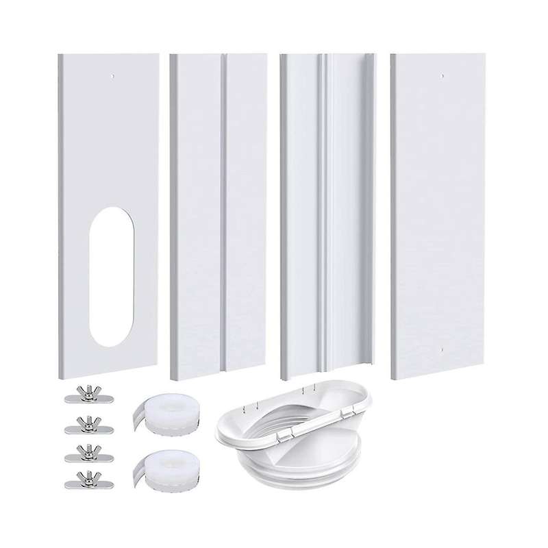 Portable Air Conditioner Window Kit with 2 In 1 Coupler, Universal Ac Window Vent for Hose 5.1inch/