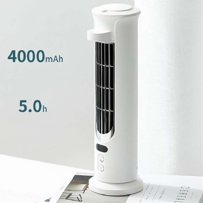 Portable Air Conditioner Fan USB Tower Bladeless Fan Desktop Mini Desktop Water Cooling Fan with Sha