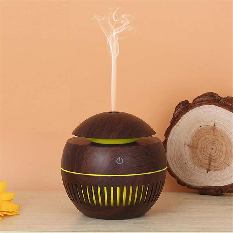 Portable Air Humidifier Usb Electric Air Diffuser Wood Ultra Air Humidifier Essential Oil Aromather