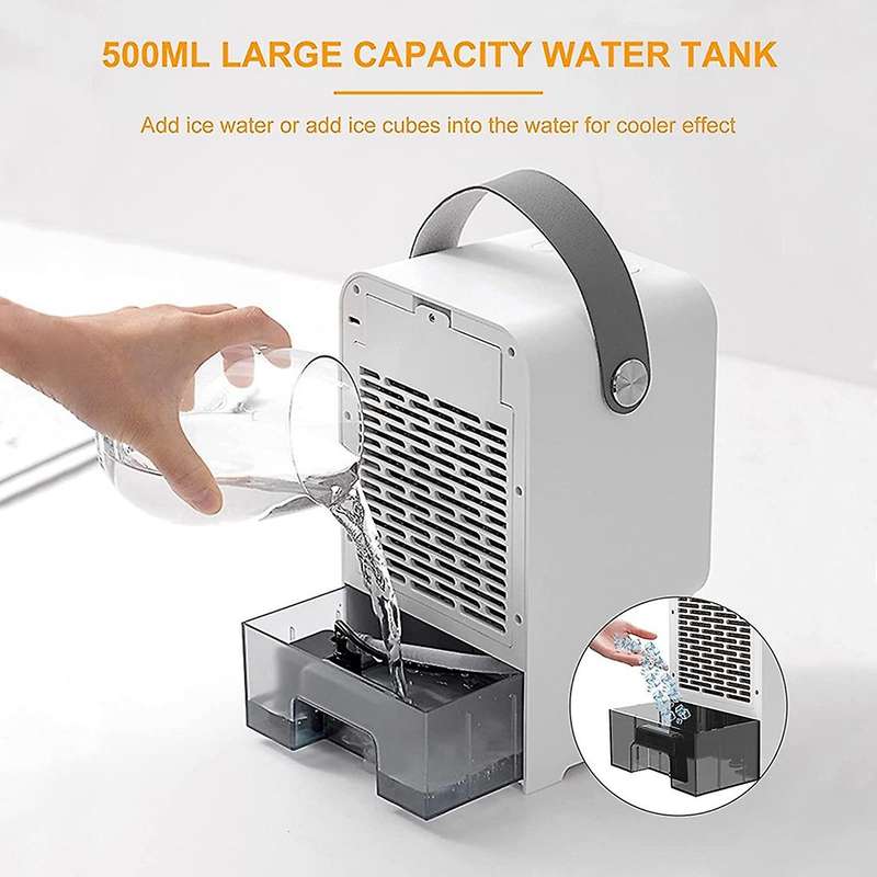 Portable Air Conditioner,evaporative Air Cooler with 3 Wind Speeds, Quiet Personal Mini Air Conditi