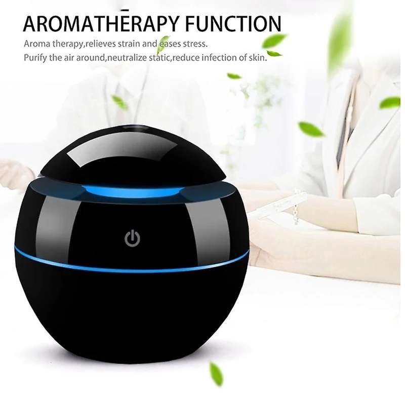 Portable Air Humidifier Ultrasonic USB Diffuser LED Night Light Electric Oil Diffuser Aromatherapy