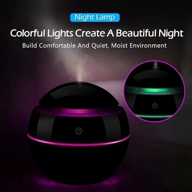 Portable Air Humidifier Ultrasonic USB Diffuser LED Night Light Electric Oil Diffuser Aromatherapy