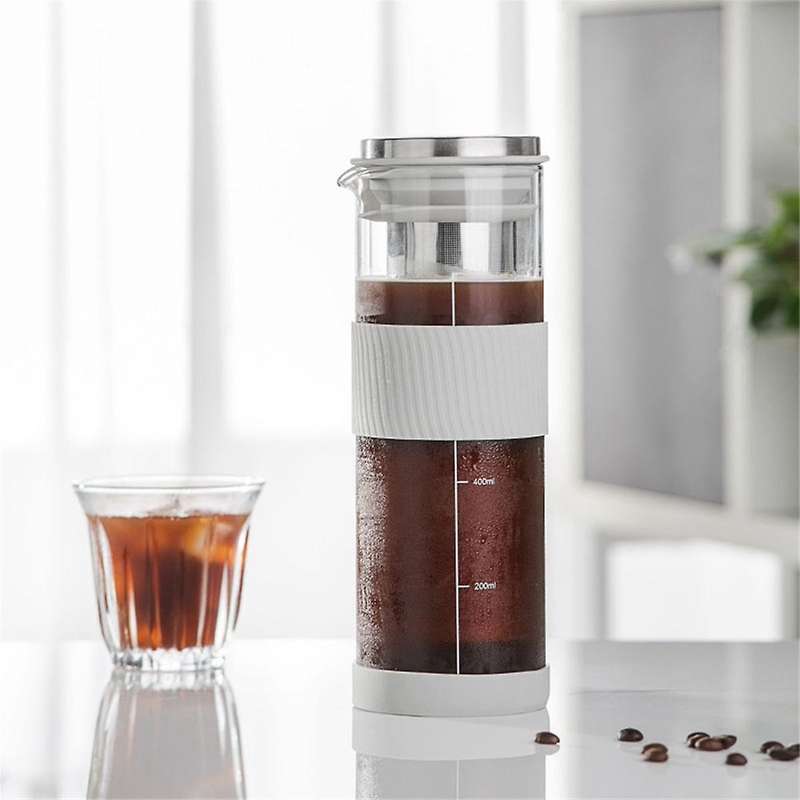 Portable Airtight Cold Brew Iced Coffee Maker Tea Infuser -800ml Cold Brew Coffee Kettle Brewing Gl