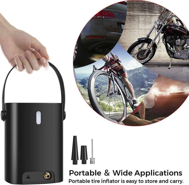 Portable Auto Air Compressor Tire Inflator 150PSI Tire Pump USB Rechargeable for Car Tires Bicycles