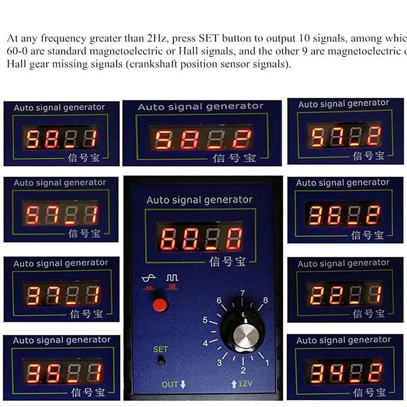 Portable Auto Vehicle Signal Generator Car Hall Sensor and Crankshaft Position Sensor Signal Simulat