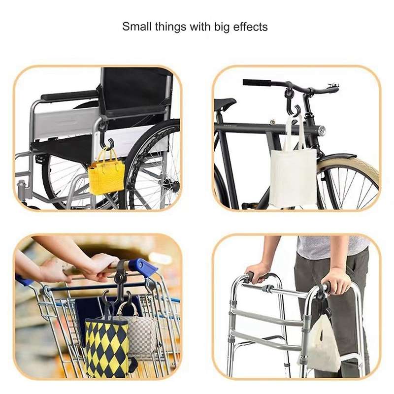 Portable Baby Stroller Double Hooks Shopping Cart Hanging Bag Hanging Buckles Organizer
