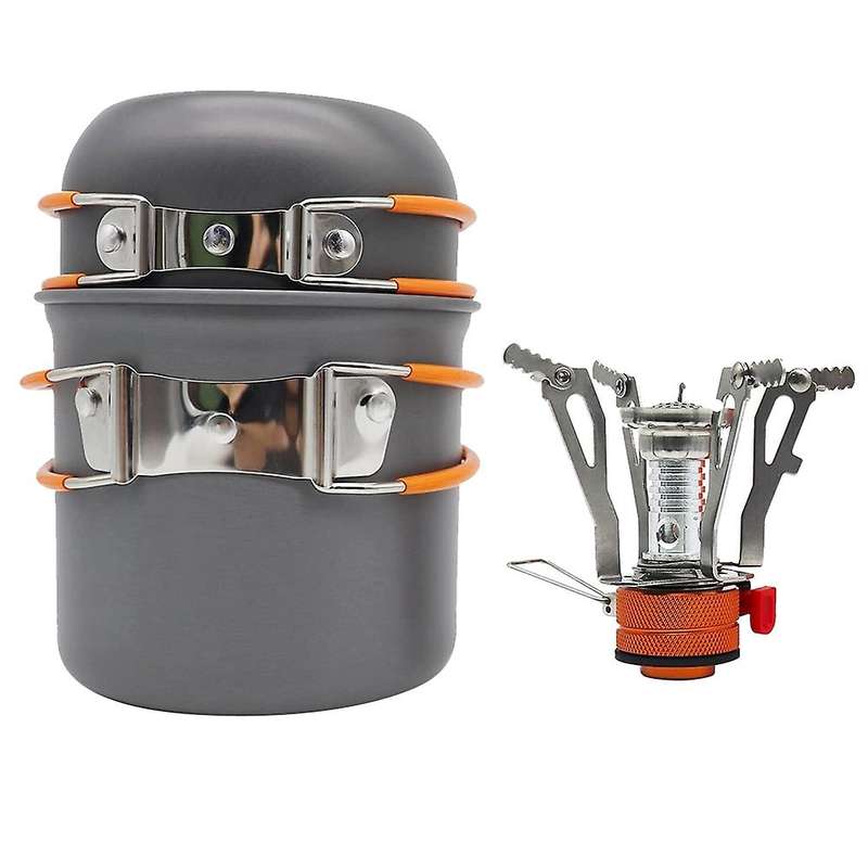 Portable Backpacking Stove,Ultralight Camp Stove with Piezo Ignition,Outdoor Portable Picnic Stoves
