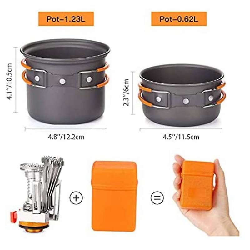 Portable Backpacking Stove,Ultralight Camp Stove with Piezo Ignition,Outdoor Portable Picnic Stoves