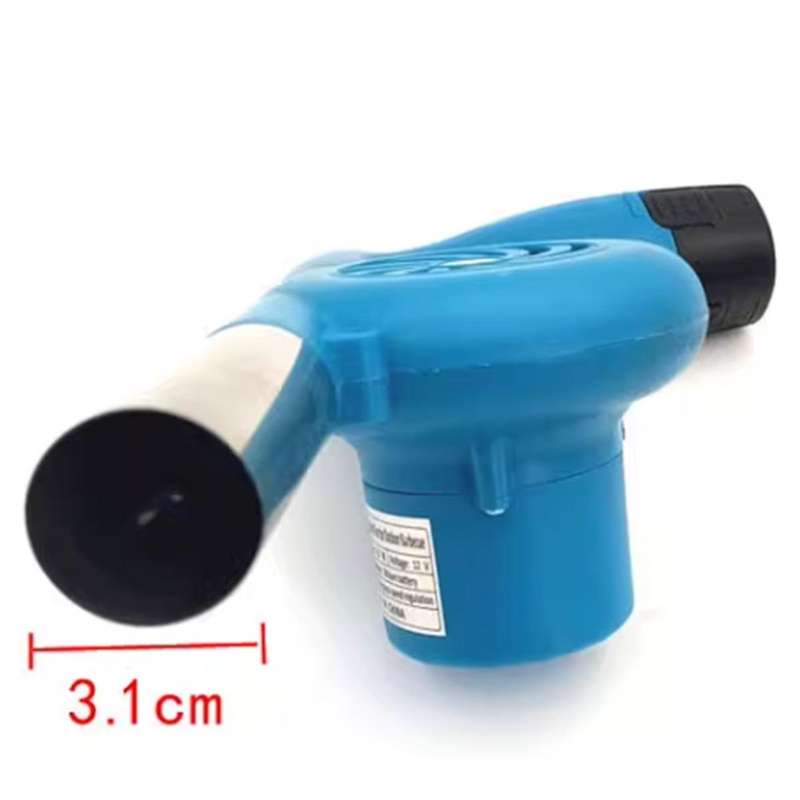 Portable Bbq Fan Grill Turbo Air Blower 5000r 5000ma Rechargeable for Fire Stove Blue Us Plug
