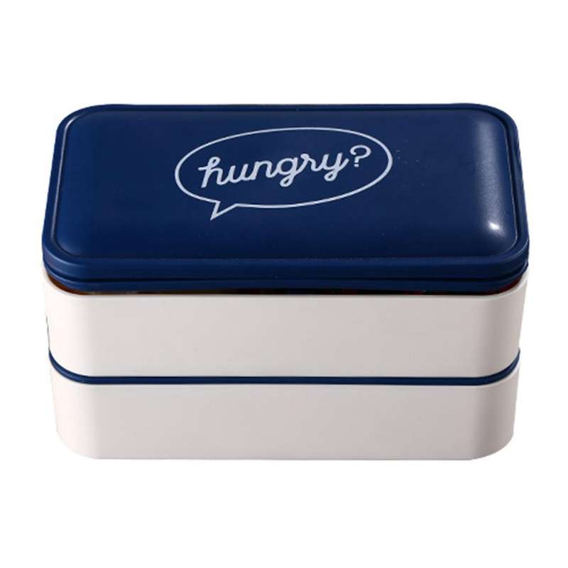 Portable Bento Box Microwave Dinnerware Food Storage Container Double-Layered Lunch Box -Keeping Bo