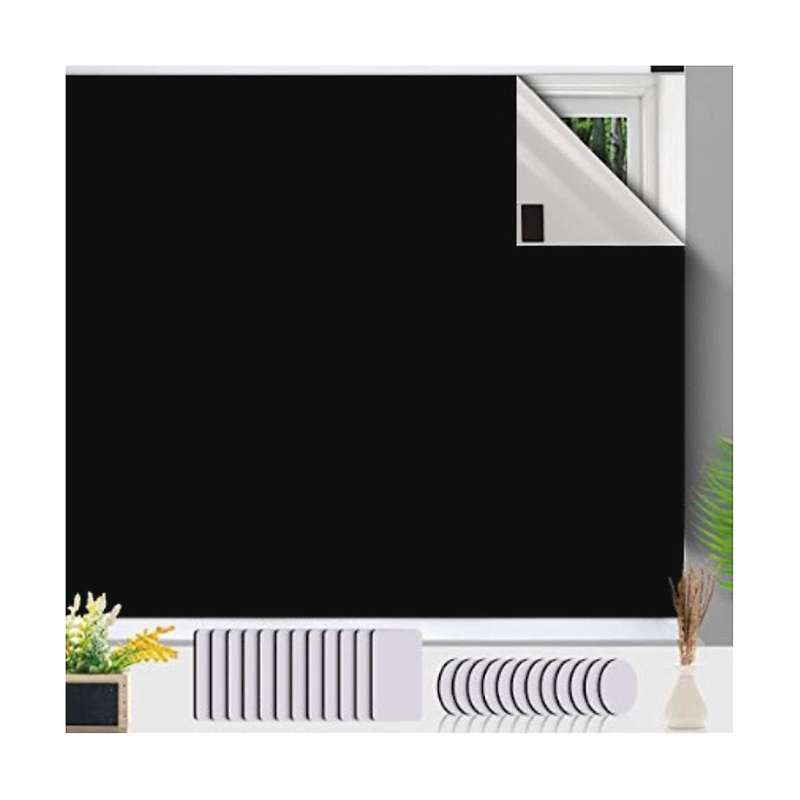 Portable Blackout Blinds,145 X 300cm Blackout Material , Temporary Blackout Curtain Easy to Stick On