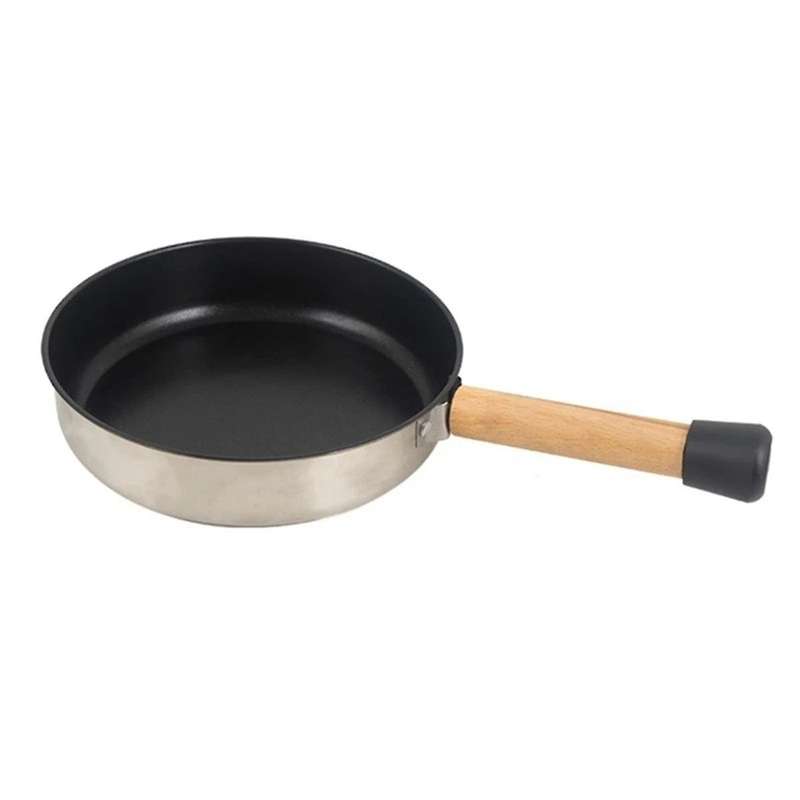 Portable Camping Frying Pan with Non Stick Coating Outdoor Cookware for Campers and Traveler Frying