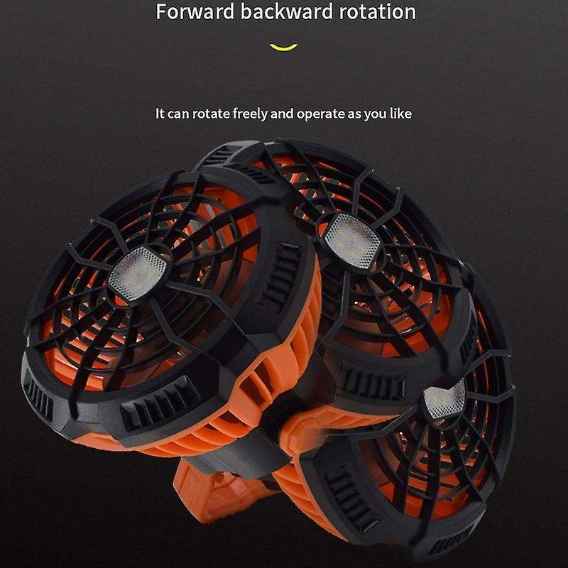 Portable Camping Ceiling Fan Tent Lantern LED Light USB Rechargeable Quiet Desk Fan Outdoor Camping