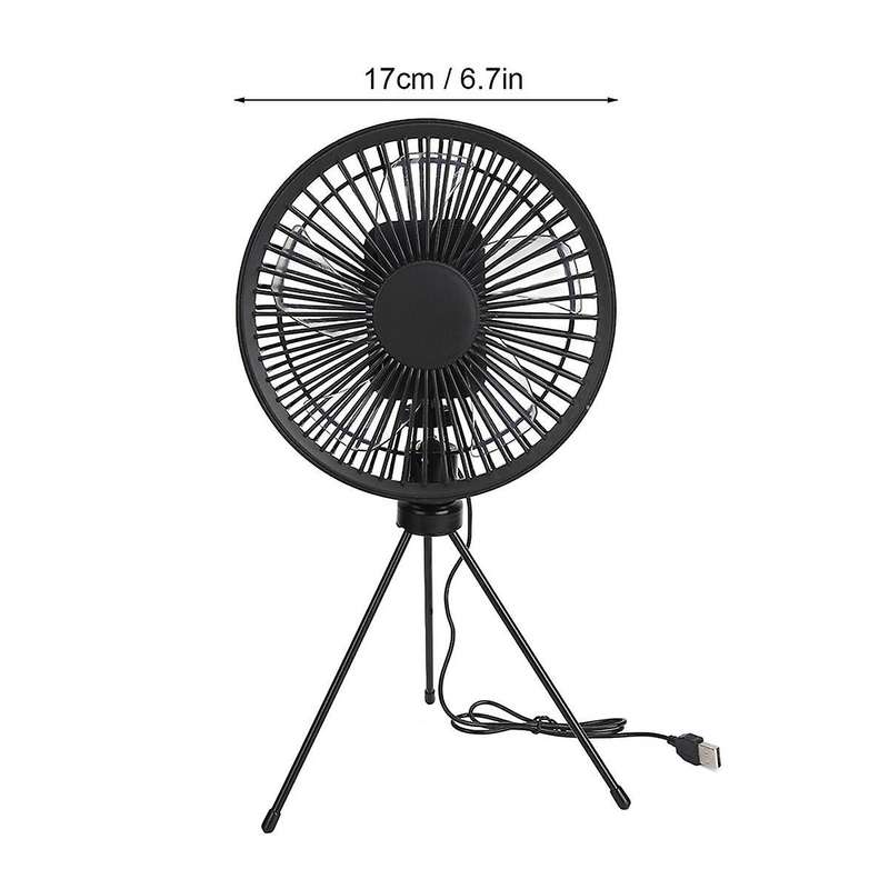 Portable Camping Fan with USB Solar Panel , for Tent, Outdoor, USB Desk Fan for Travel, Fishing, Ou