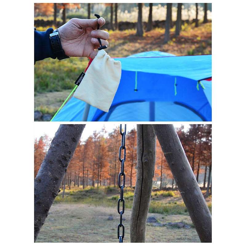 Portable Camping Outdoor Camping Portable Triangular Hanging Pot Bracket Barbecue Rack Multifunction
