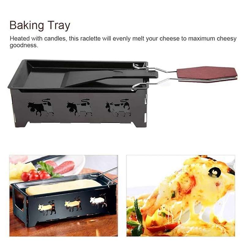 Portable Cheese- Non-stick Baking Tray Stove Set,home Kitchen Grilling Tool with Wood Handle,cheese
