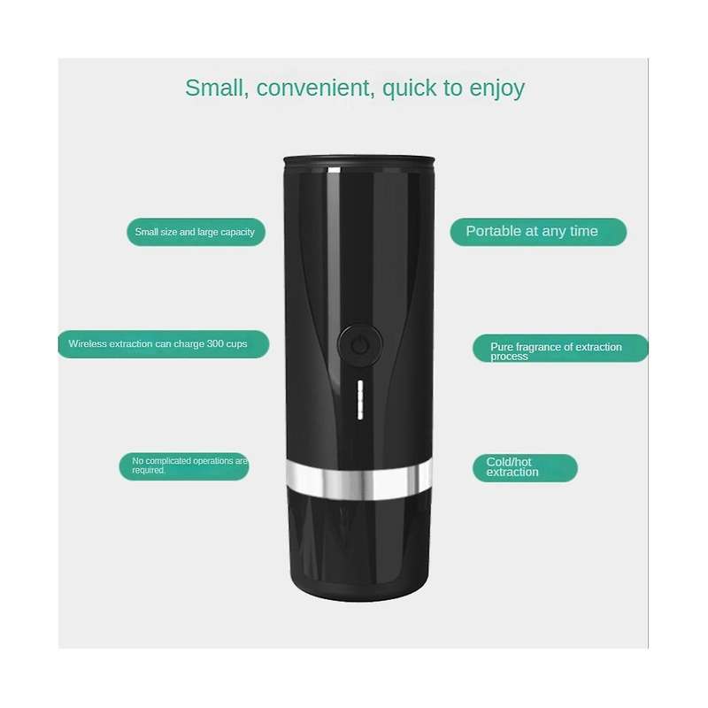Portable Coffee Maker Rechargeable Espresso Machine Mini Car Coffee Make Ground Coffee & Espresso T