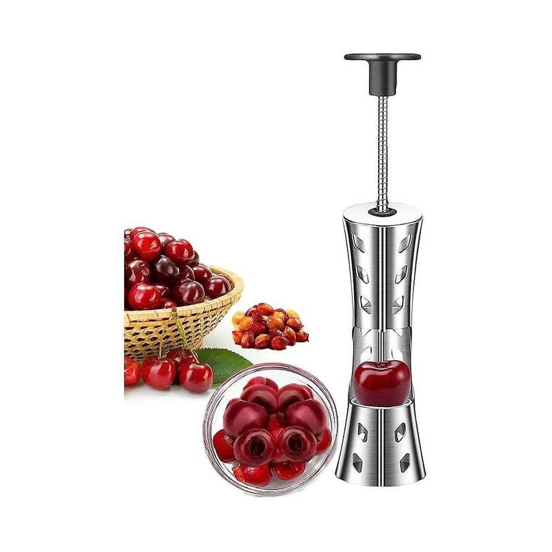 Portable Cherry Pitter Remover Tool 304 Stainless Steel Kitchen Tool Silver Fruit Pit Remover for Ch