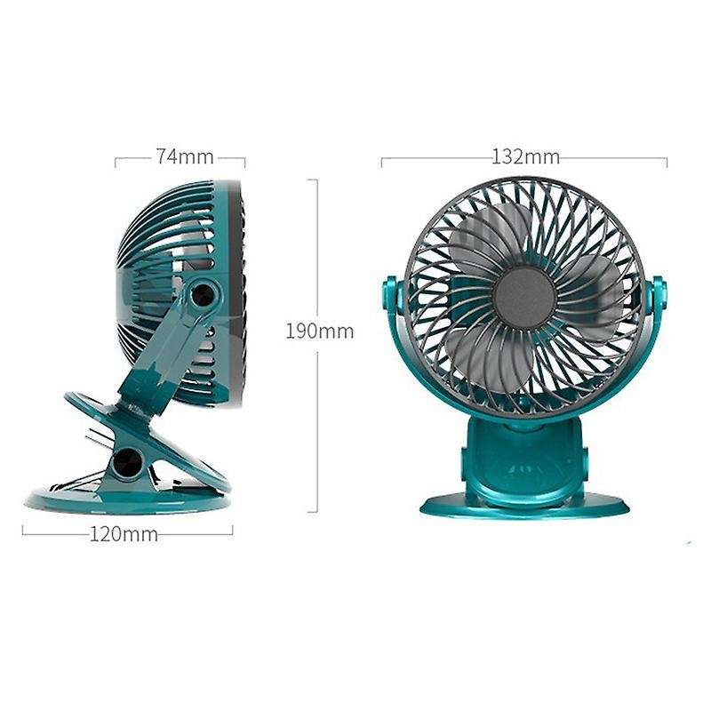 Portable Clip on Fan Wireless Battery Operated Mini 3 Speeds 360Adjustable USB Fans for Car Baby Str