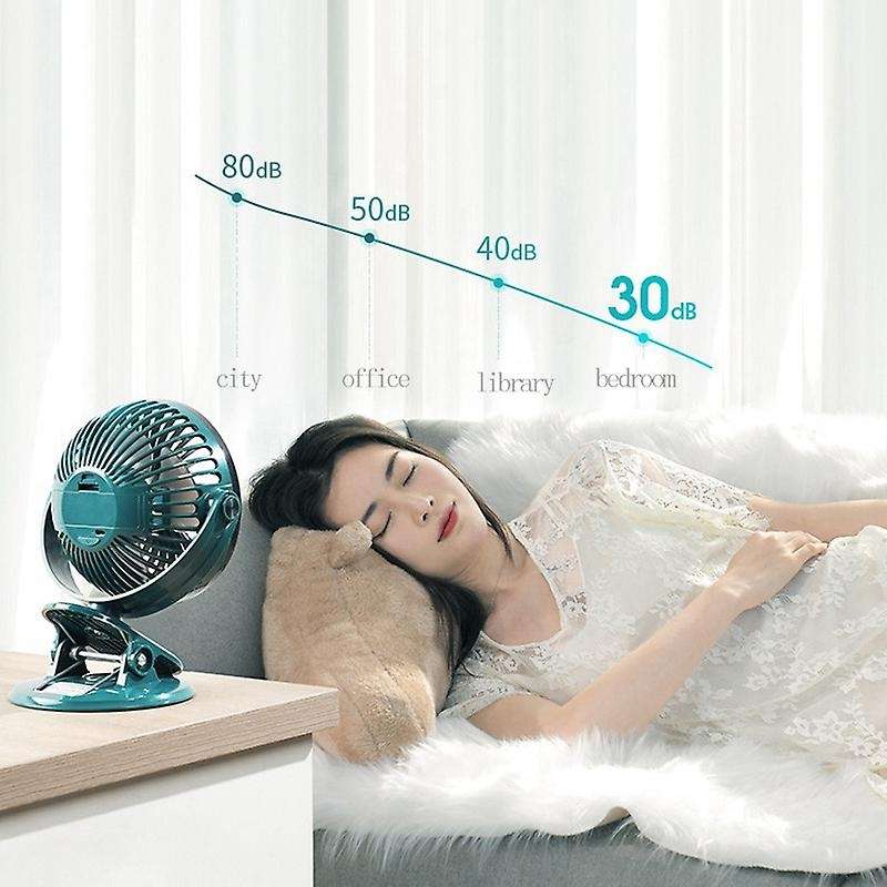 Portable Clip on Fan Wireless Battery Operated Mini 3 Speeds 360Adjustable USB Fans for Car Baby Str
