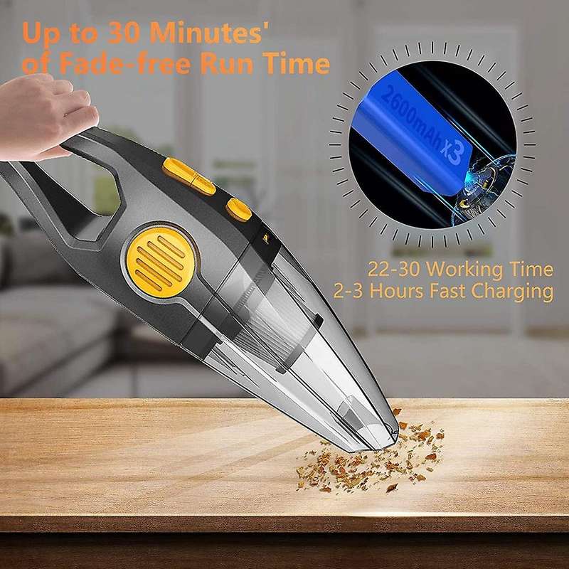 Portable Cordless Handheld Vacuum Cleaner, 150W High Power, 8000PA Strong Suction,2 Modes,Suitable f