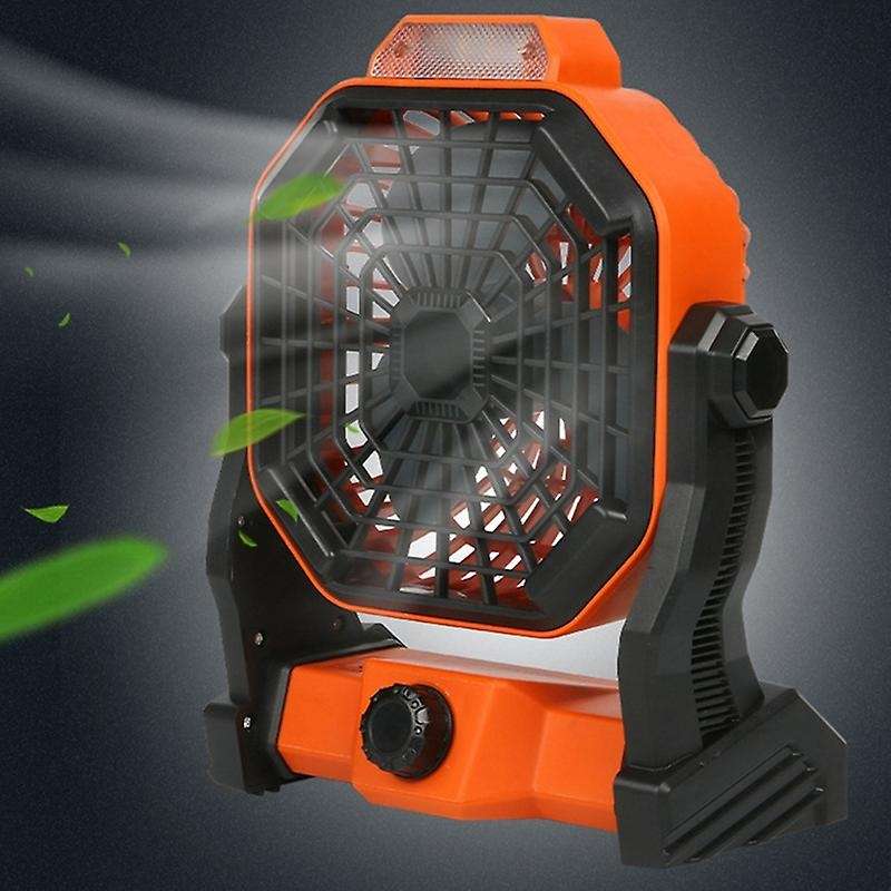 Portable Desk Fan with LED Light, Rechargeable USB Table Fan, Quiet Battery Operated Powered Fan for