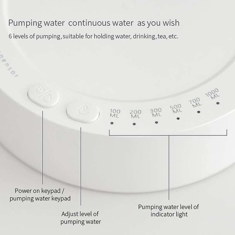 Portable Desktop Electric Water Dispenser Water Barreled Gallon Pump Usb Charging Automatic 6 Gear