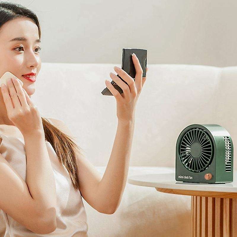 Portable Desk Fan USB Rechargeable Mini Fan with Strong Wind Quiet Operation Desktop Fan for Office