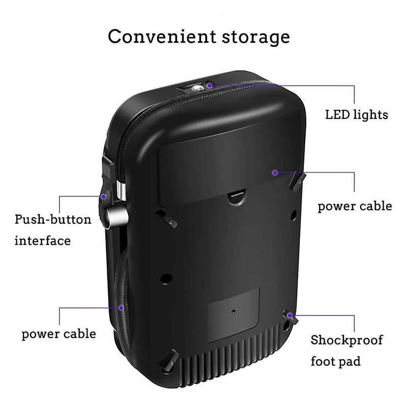 Portable Digital Tire Inflator 120W Air Compressor Pump High Pressure Electric Air Pump for Car Outd