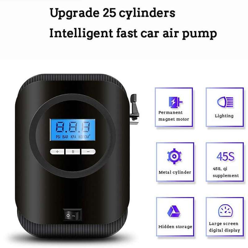 Portable Digital Tire Inflator 120W Air Compressor Pump High Pressure Electric Air Pump for Car Outd