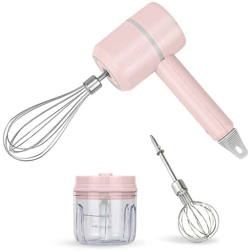 Portable Electric Cordless Handheld Mixer, 3-Speed Adjustable Mixer for Kitchen Baking and Cooking (