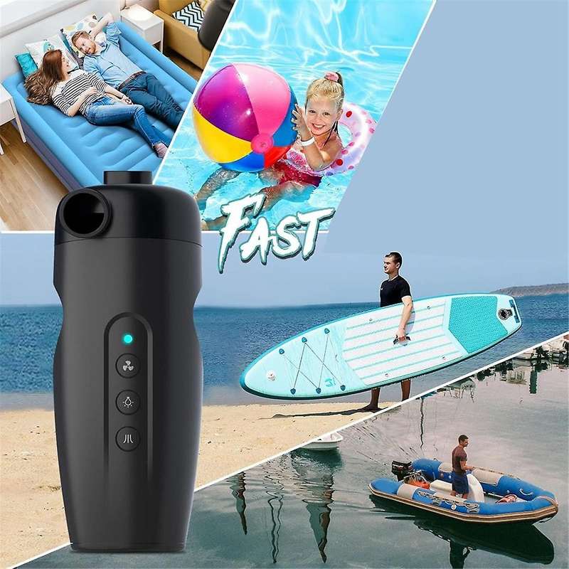 Portable Electric Air Pump for Inflatables, 20PSI Rechargeable Air Pump for Air Mattress Beds, Boats